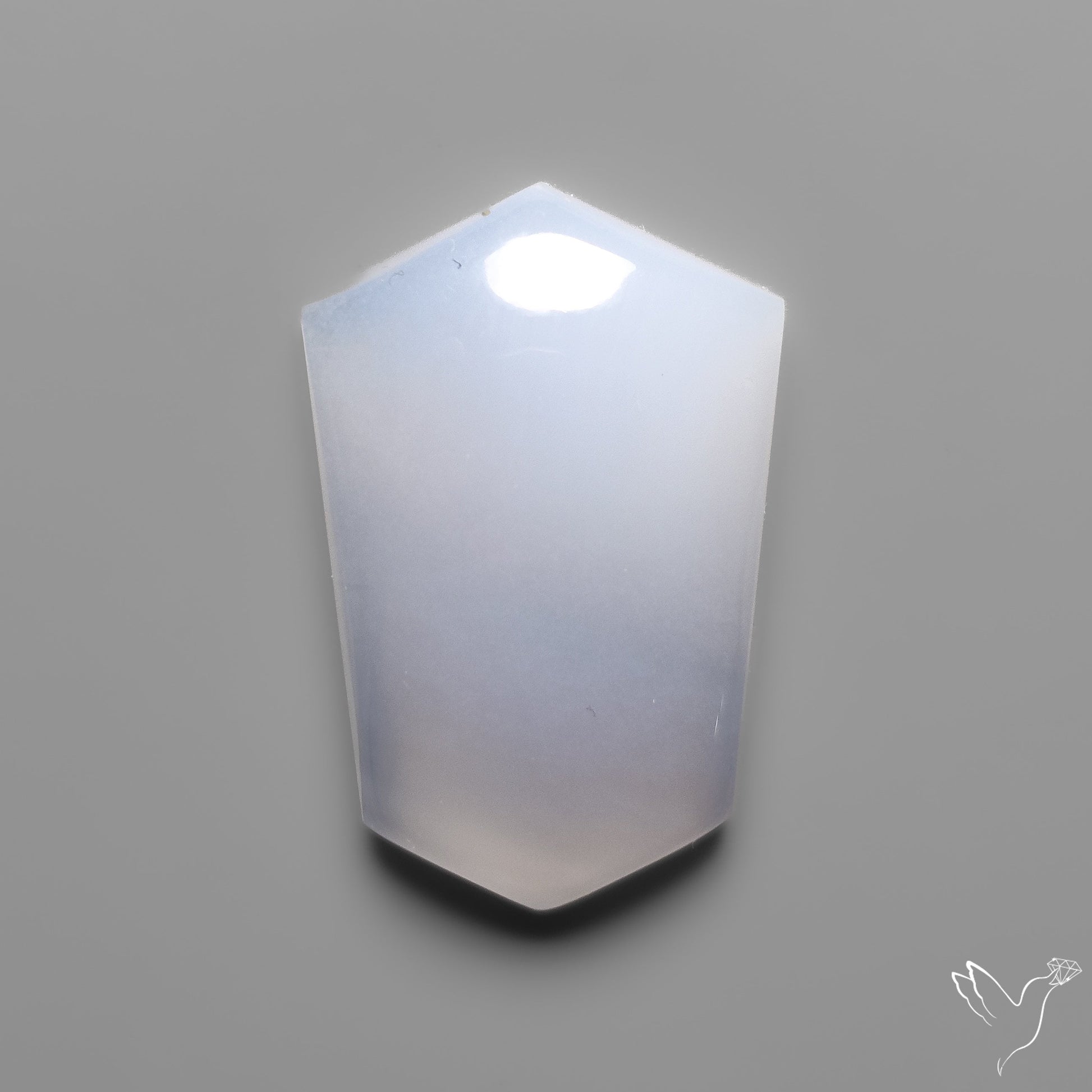 Namibian Blue Chalcedony Cabochon Gemmy