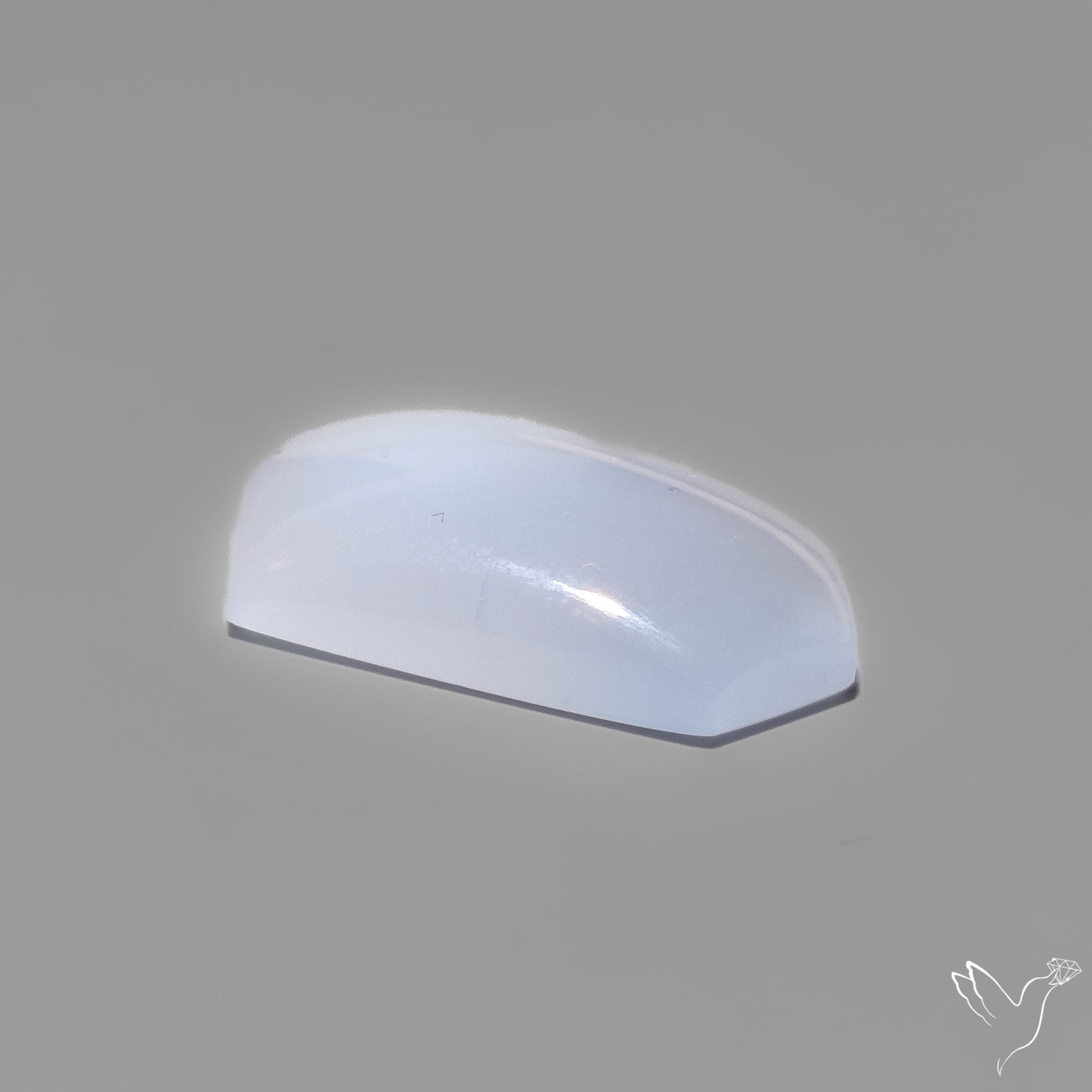 Namibian Blue Chalcedony Cabochon Gemmy