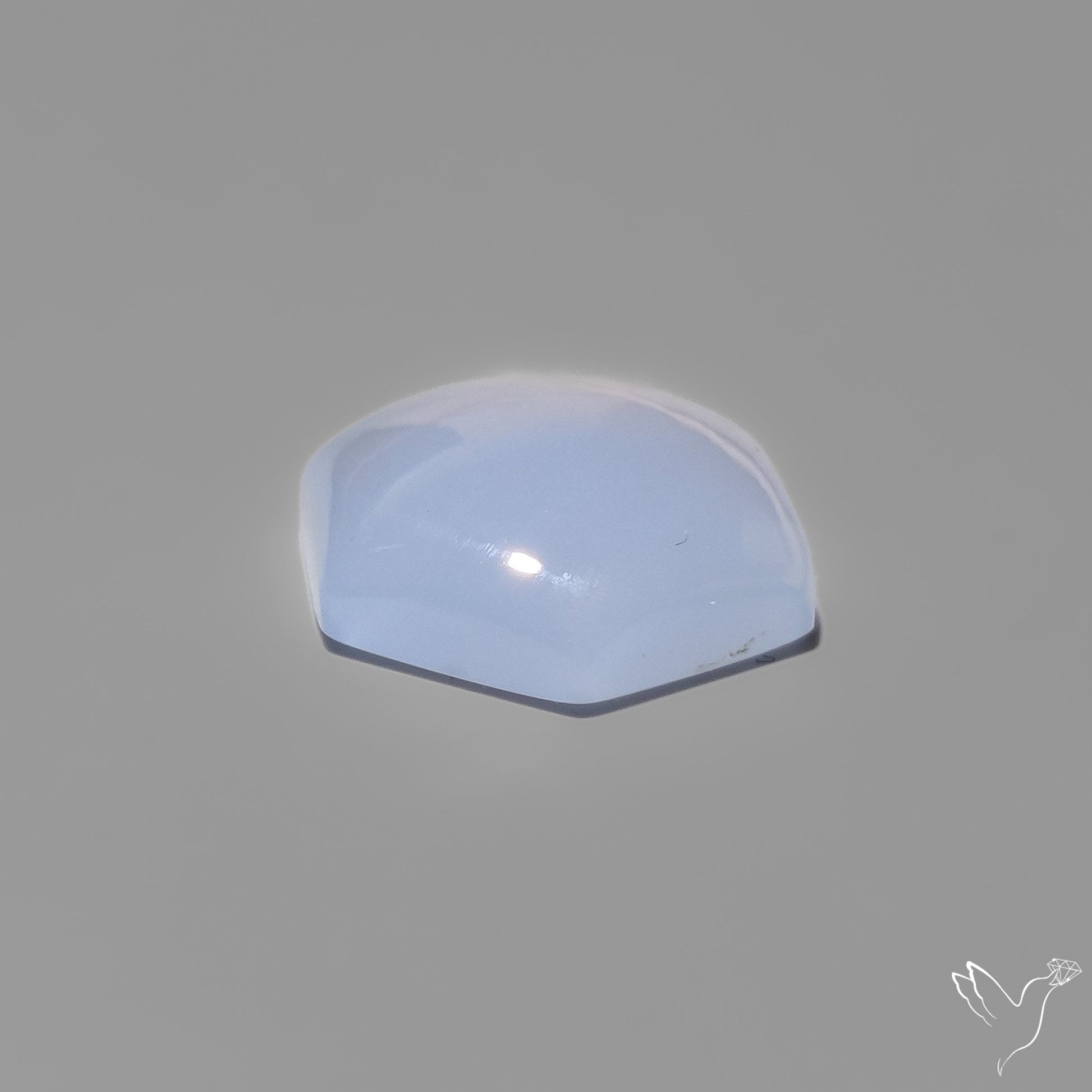 Namibian Blue Chalcedony Cabochon Gemmy