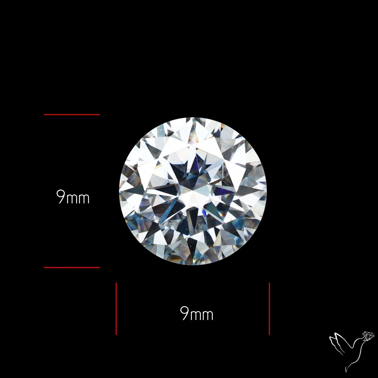 Diamond Cut Faceted Moissanite