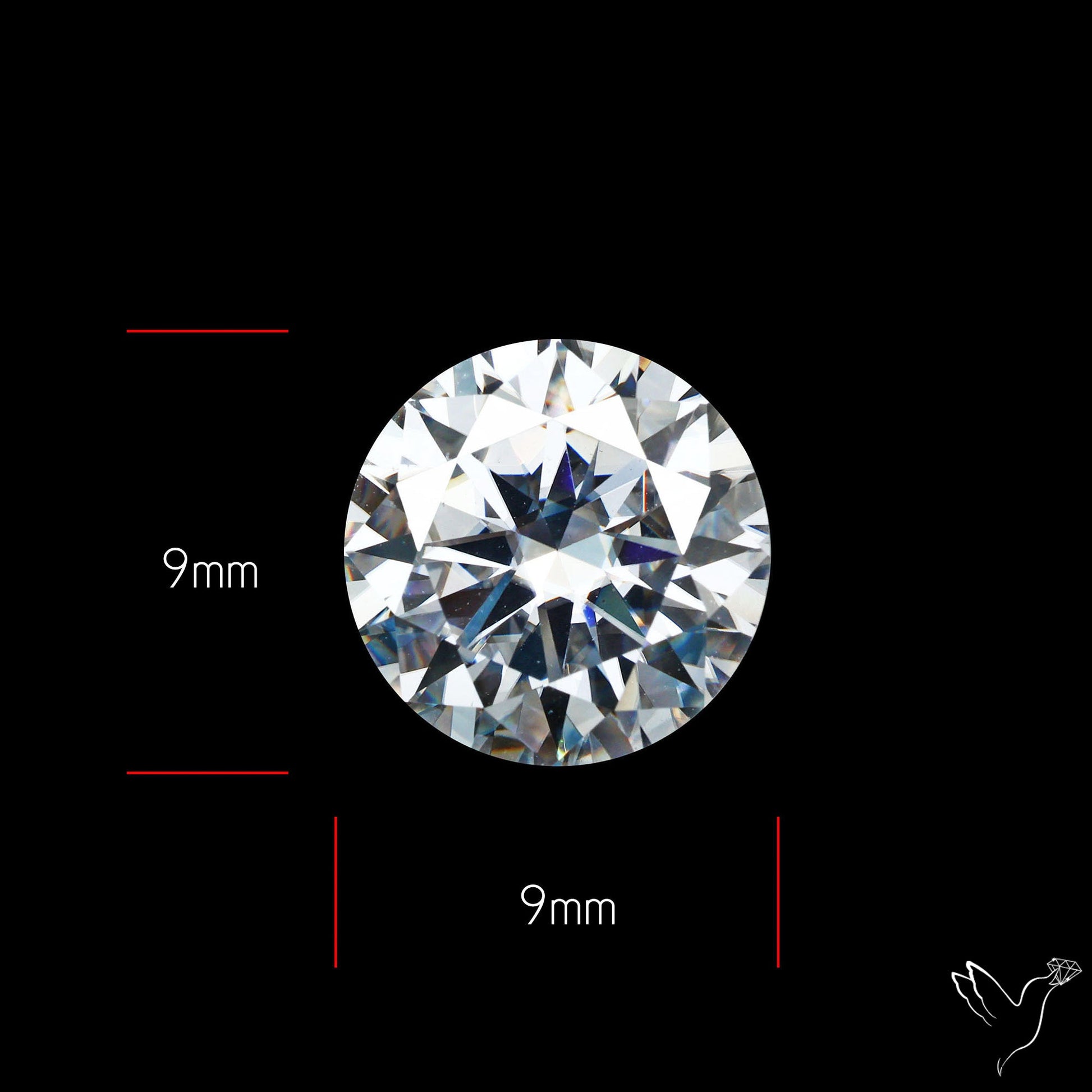 Diamond Cut Faceted Moissanite