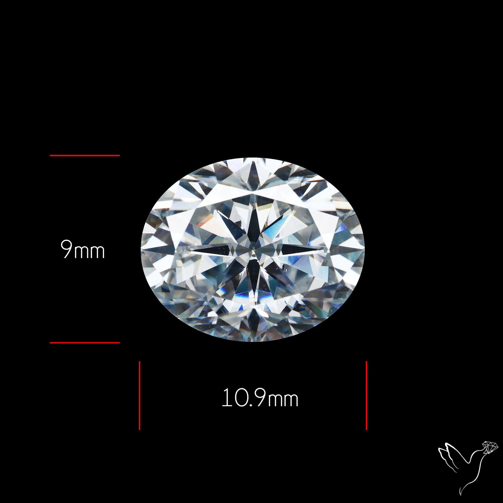 Diamond Cut Faceted Moissanite