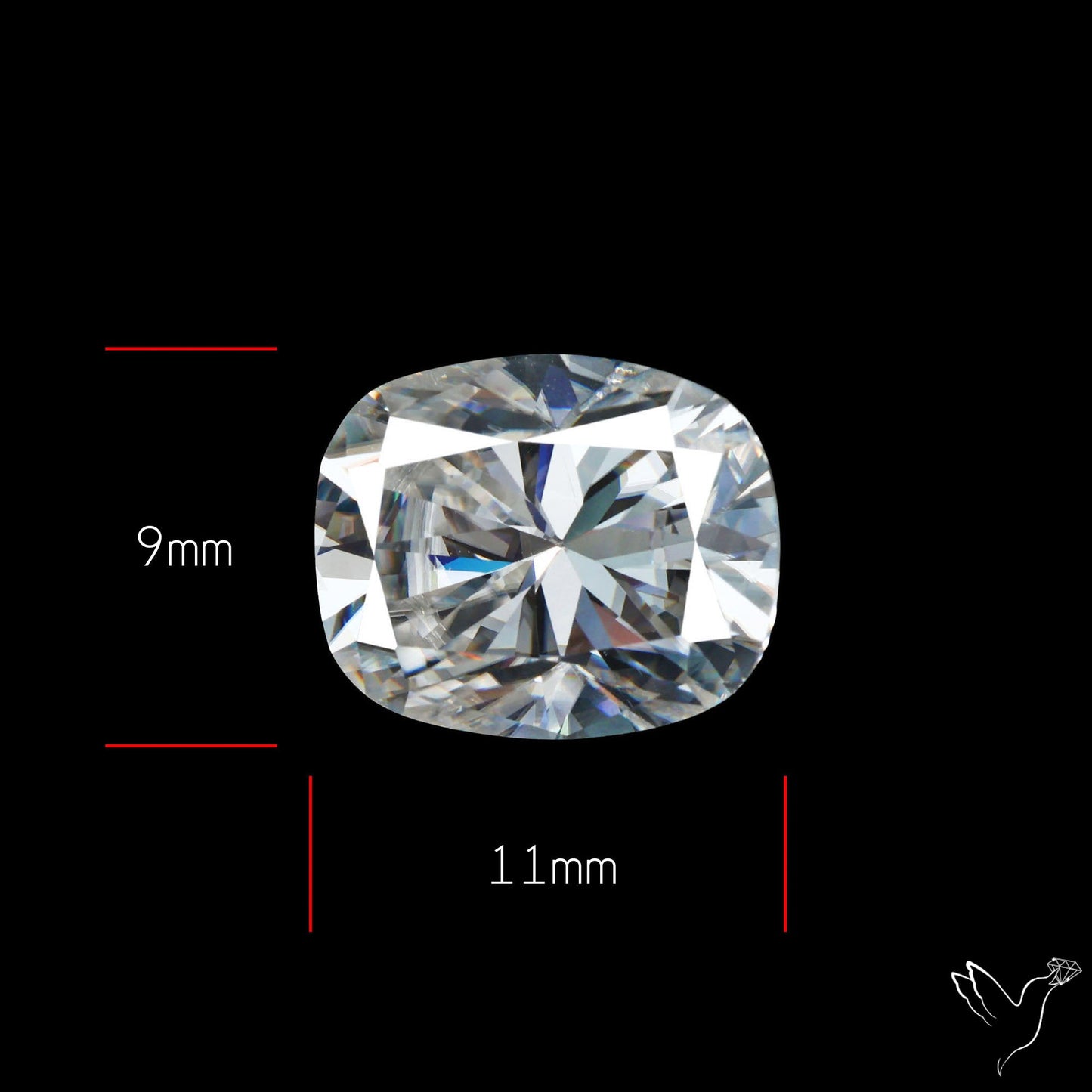 Diamond Cut Faceted Moissanite