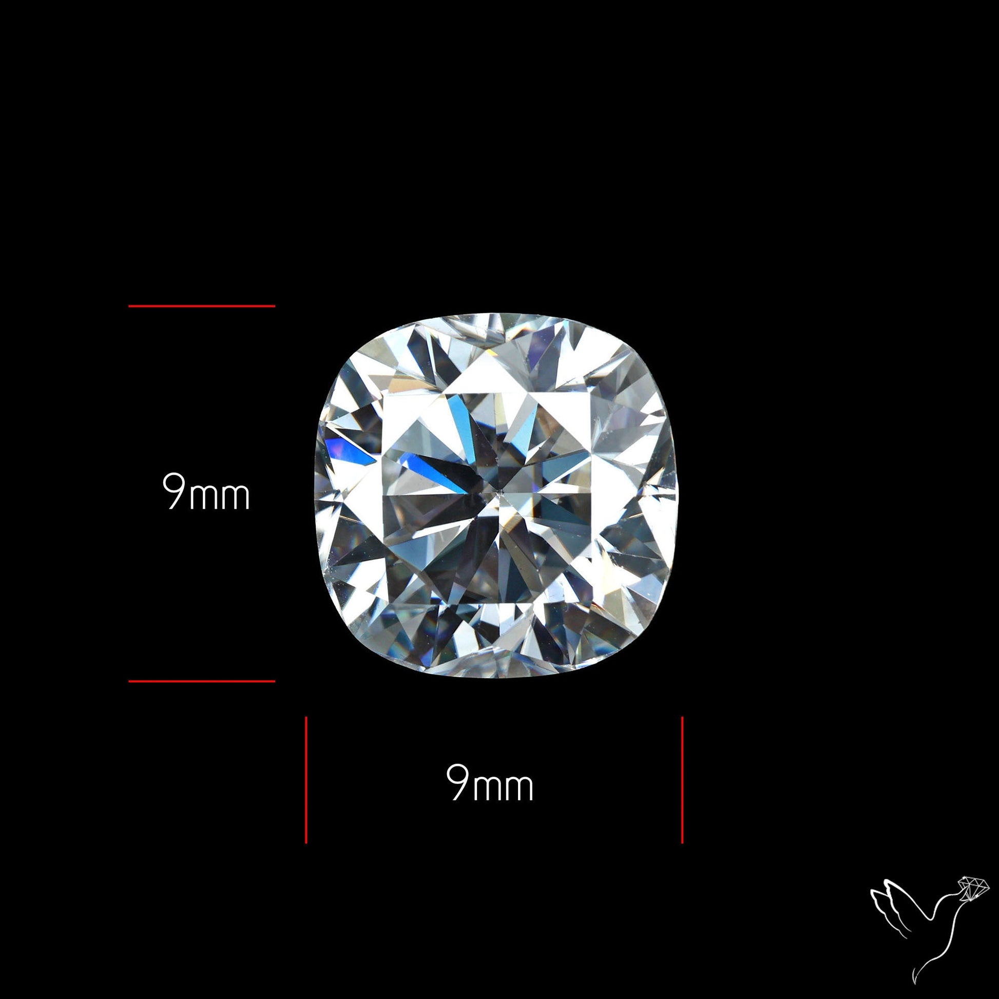 Diamond Cut Faceted Moissanite