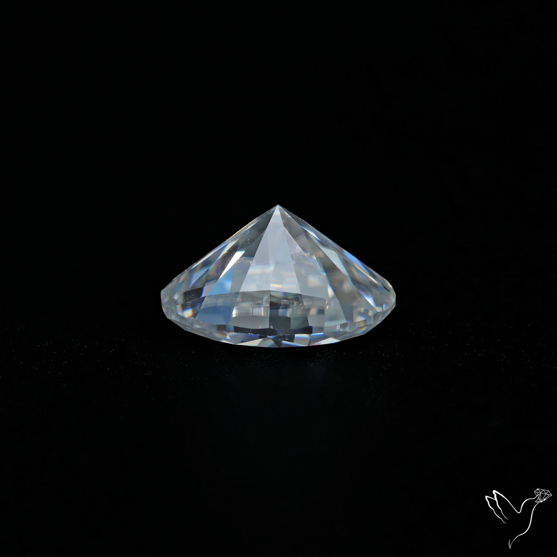 Diamond Cut Faceted Moissanite