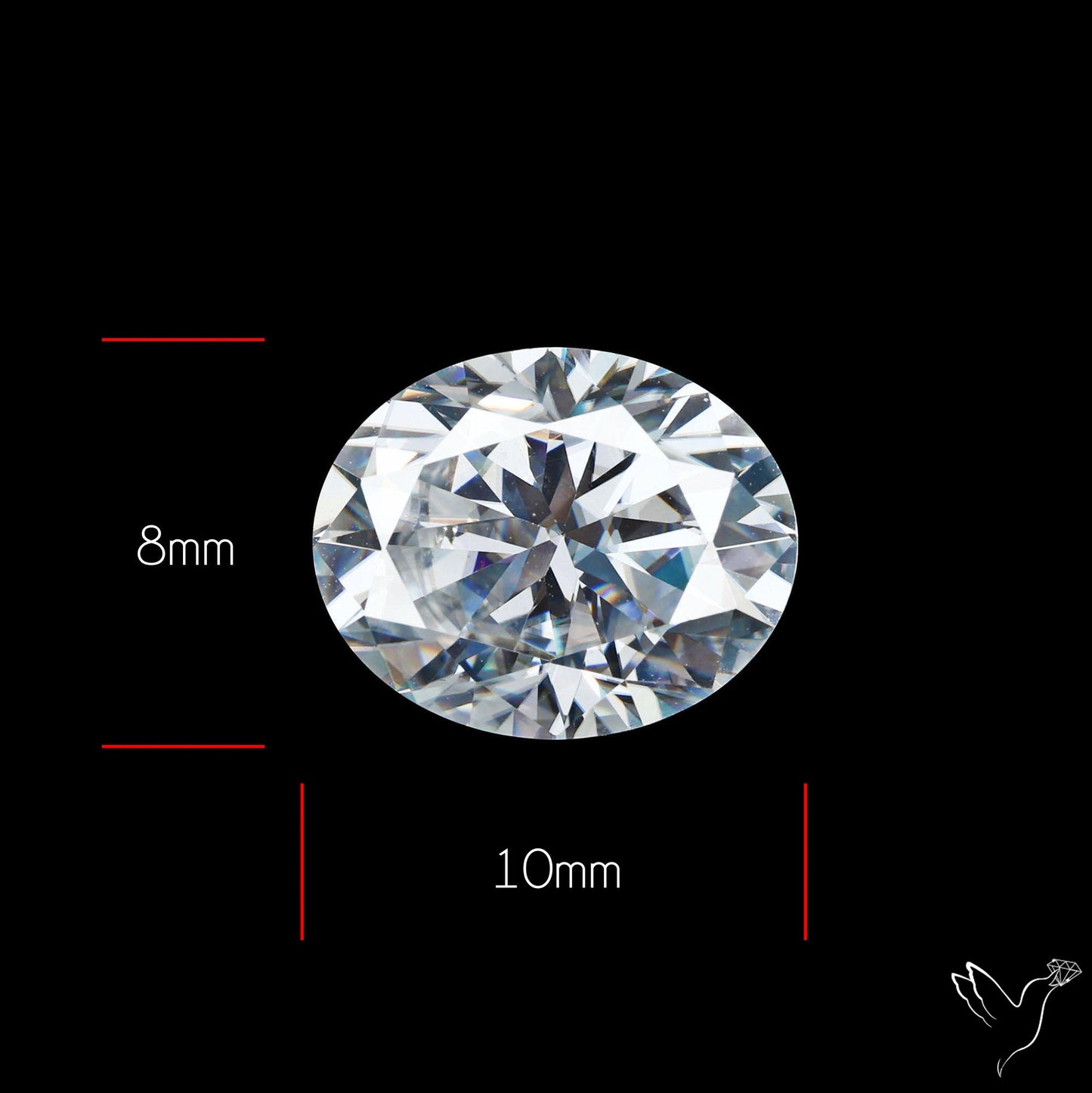 Diamond Cut Faceted Moissanite