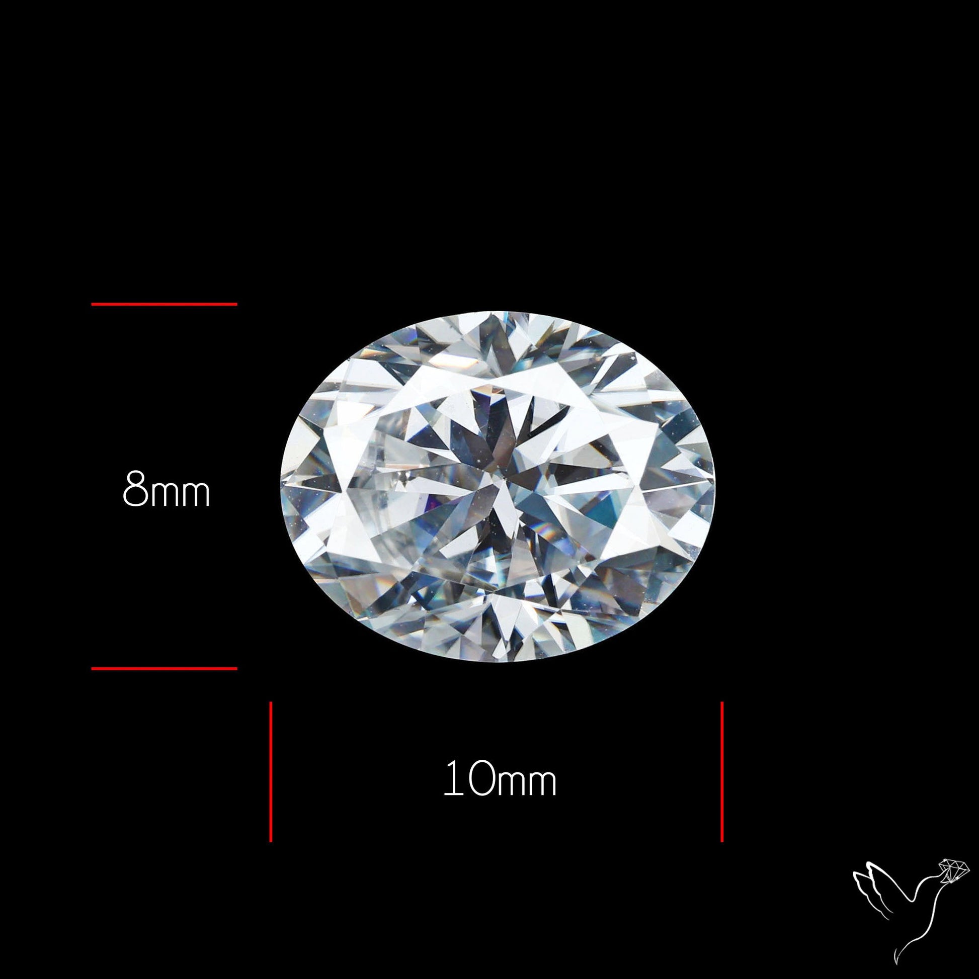 Diamond Cut Faceted Moissanite