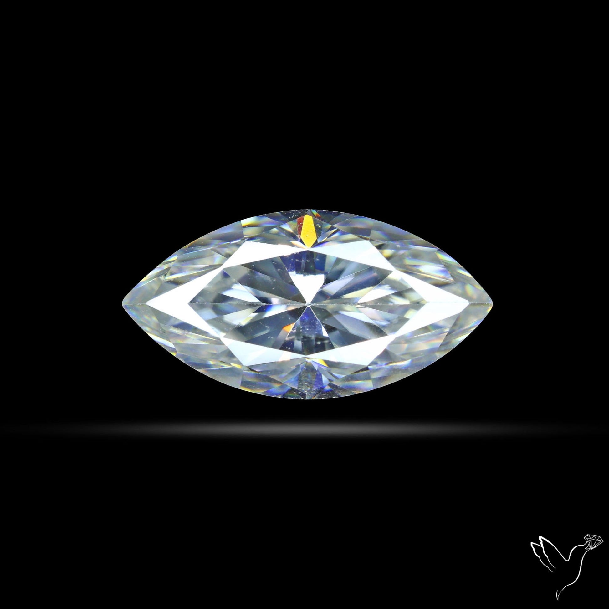 Diamond Cut Faceted Moissanite