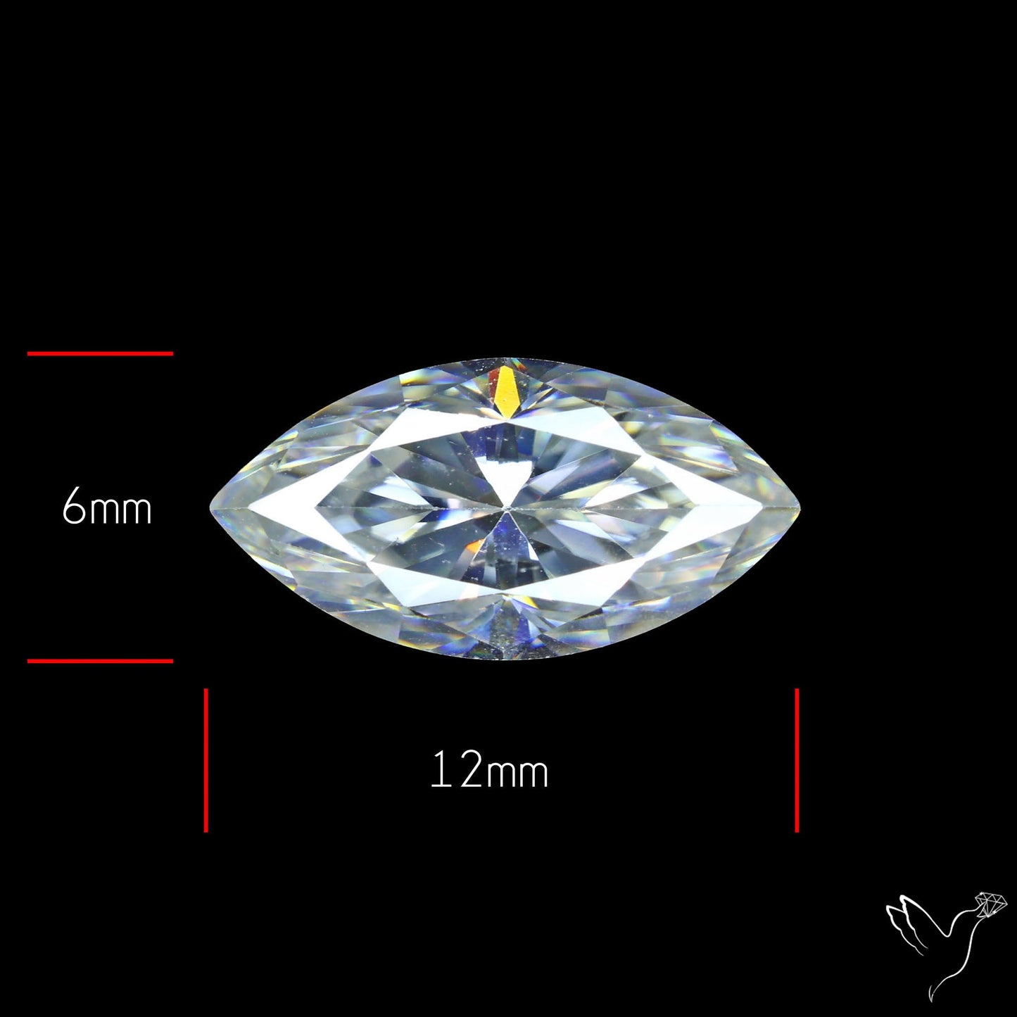Diamond Cut Faceted Moissanite