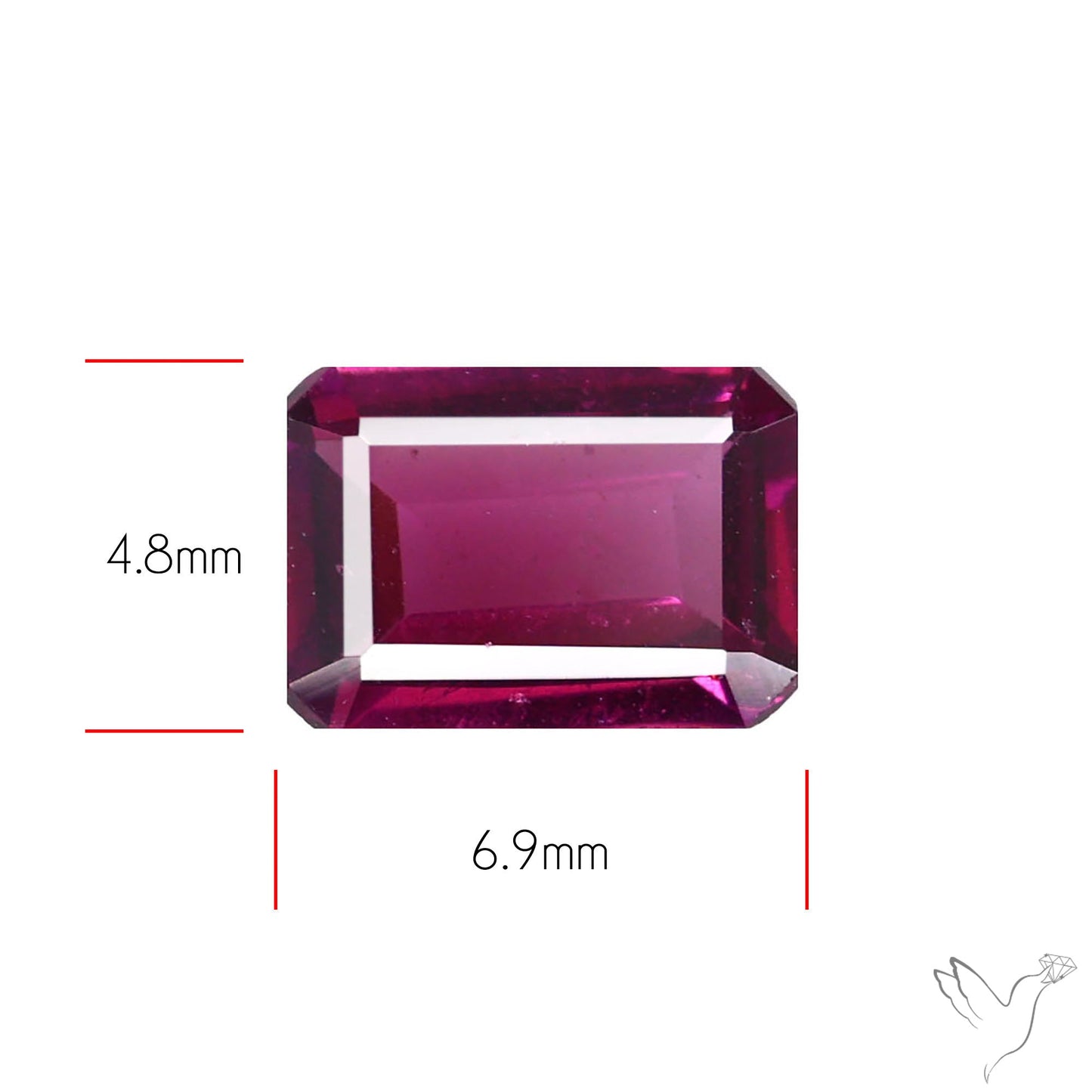 Gem Rhodolite Garnet Faceted