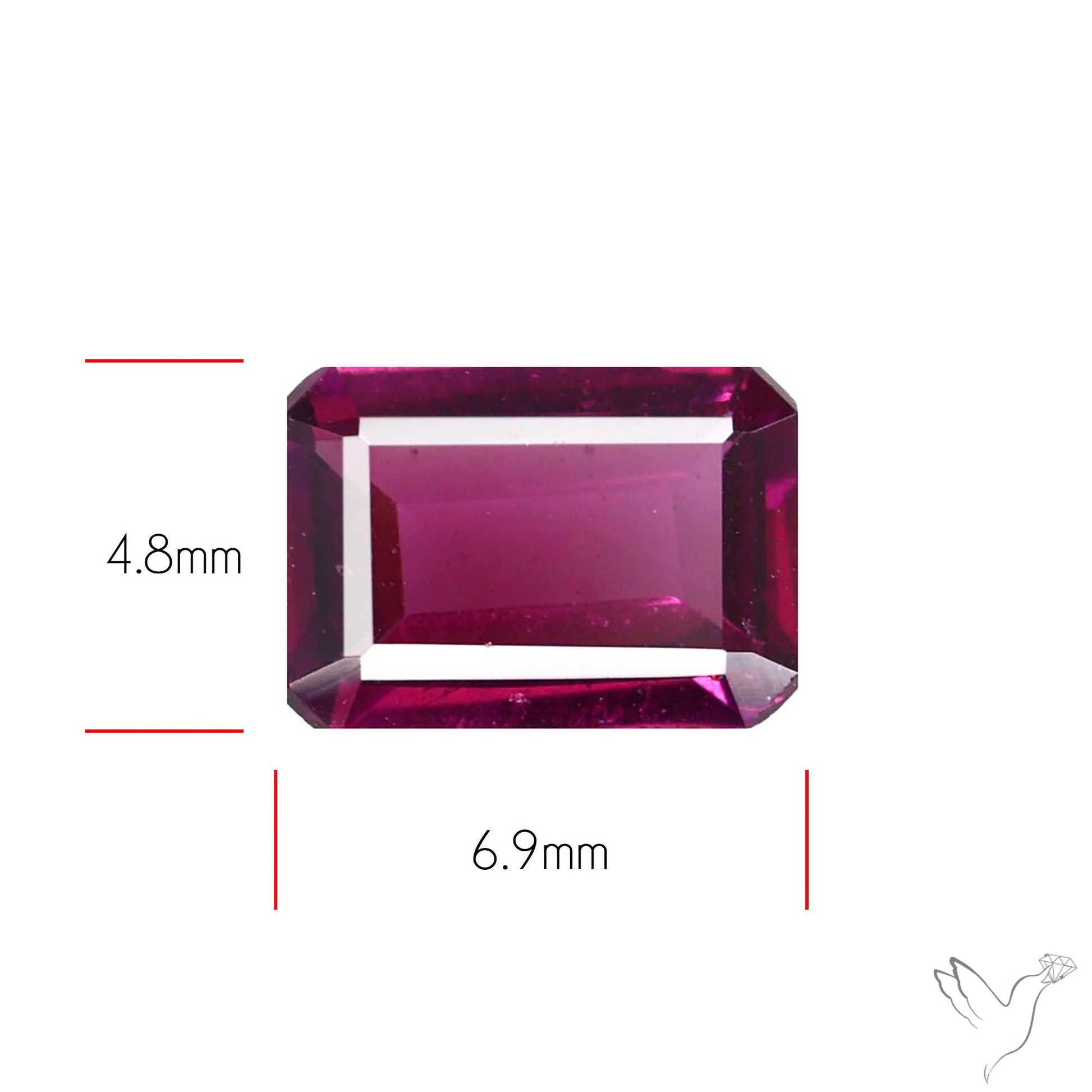 Gem Rhodolite Garnet Faceted