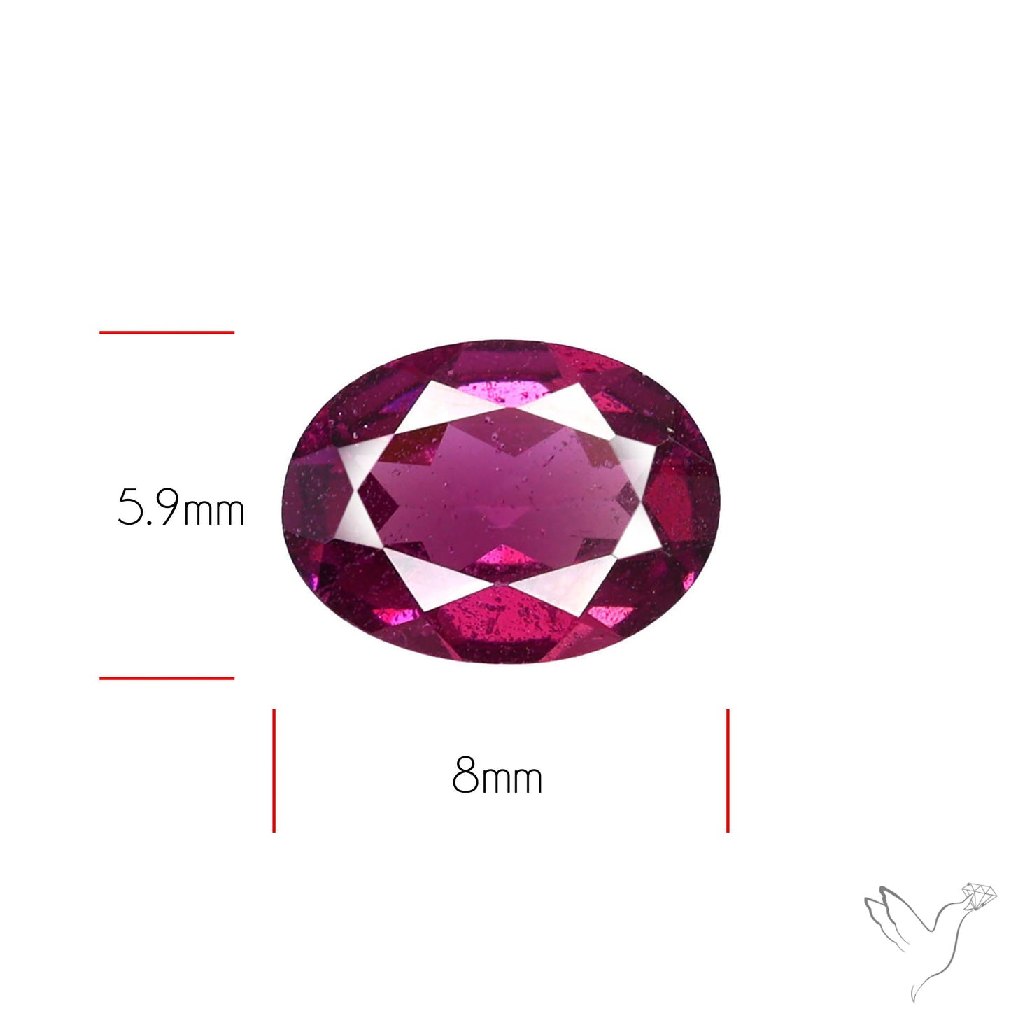 Gem Rhodolite Garnet Faceted