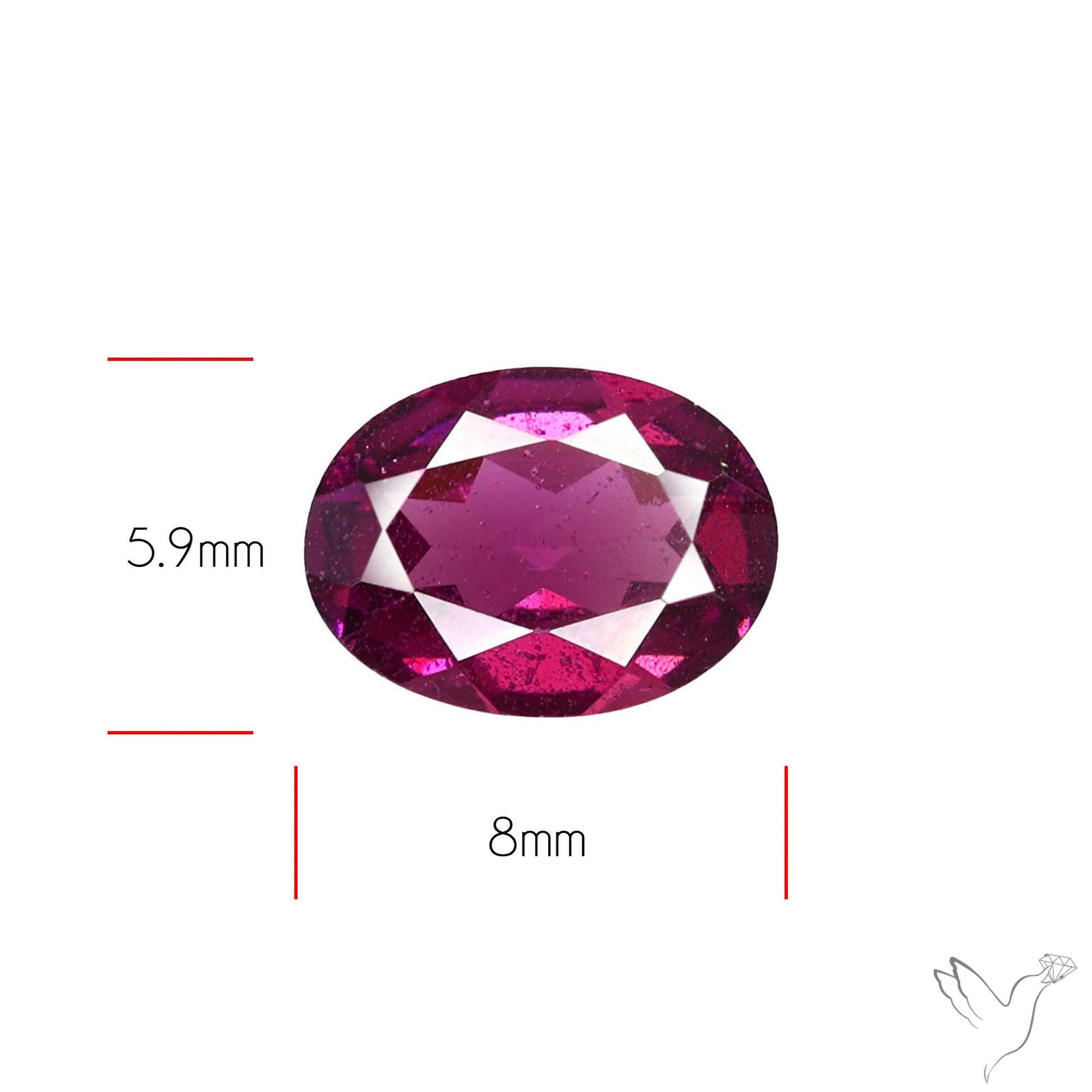 Gem Rhodolite Garnet Faceted