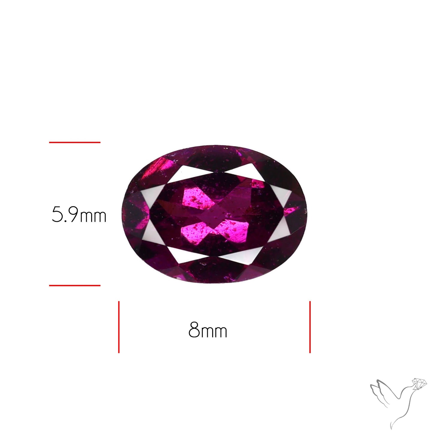 Gem Rhodolite Garnet Faceted