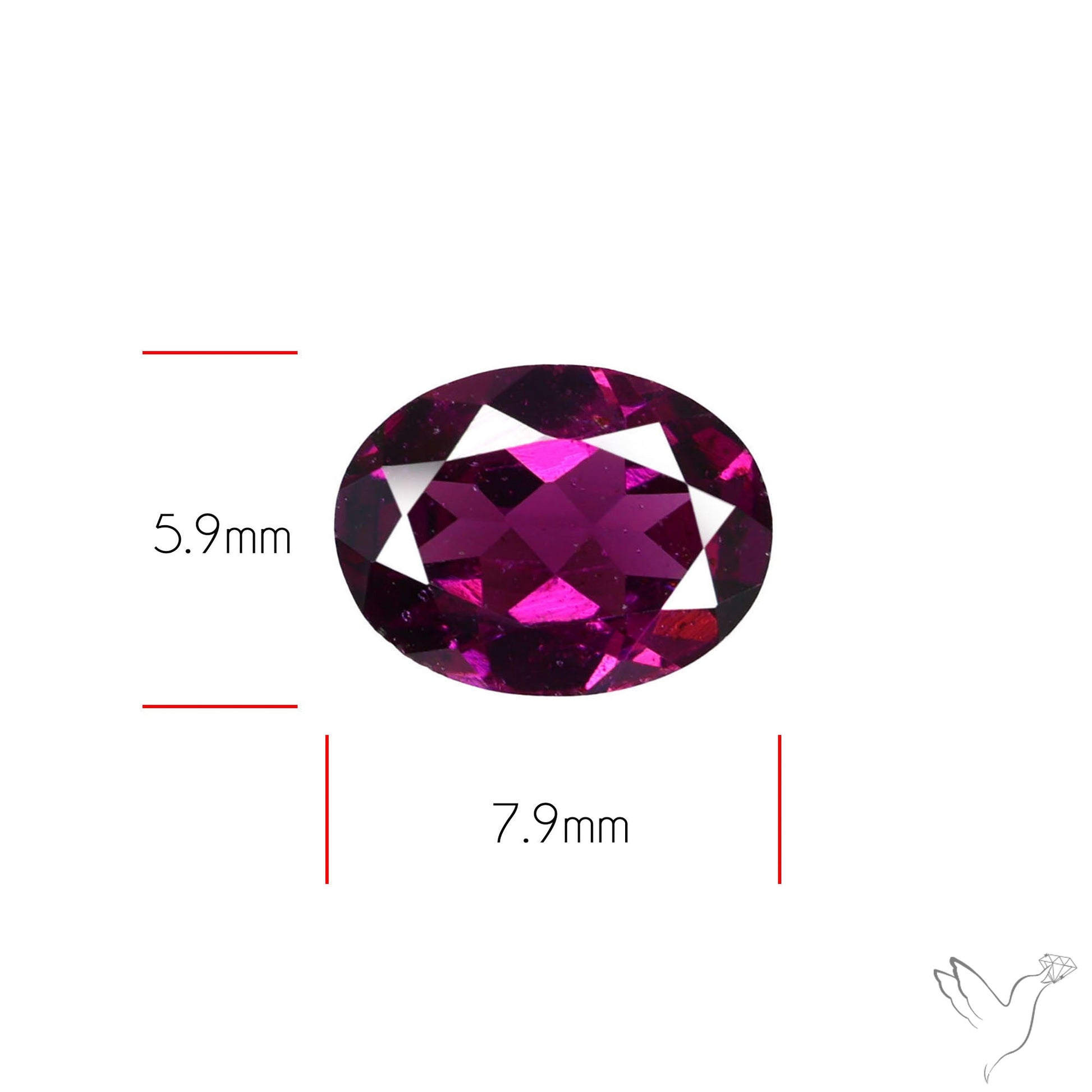 Gem Rhodolite Garnet Faceted