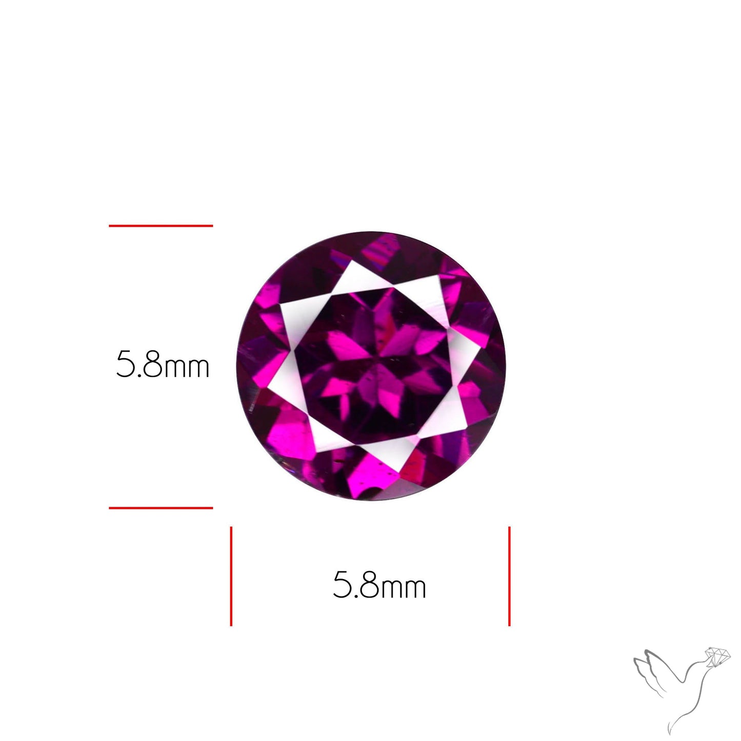 Gem Rhodolite Garnet Faceted