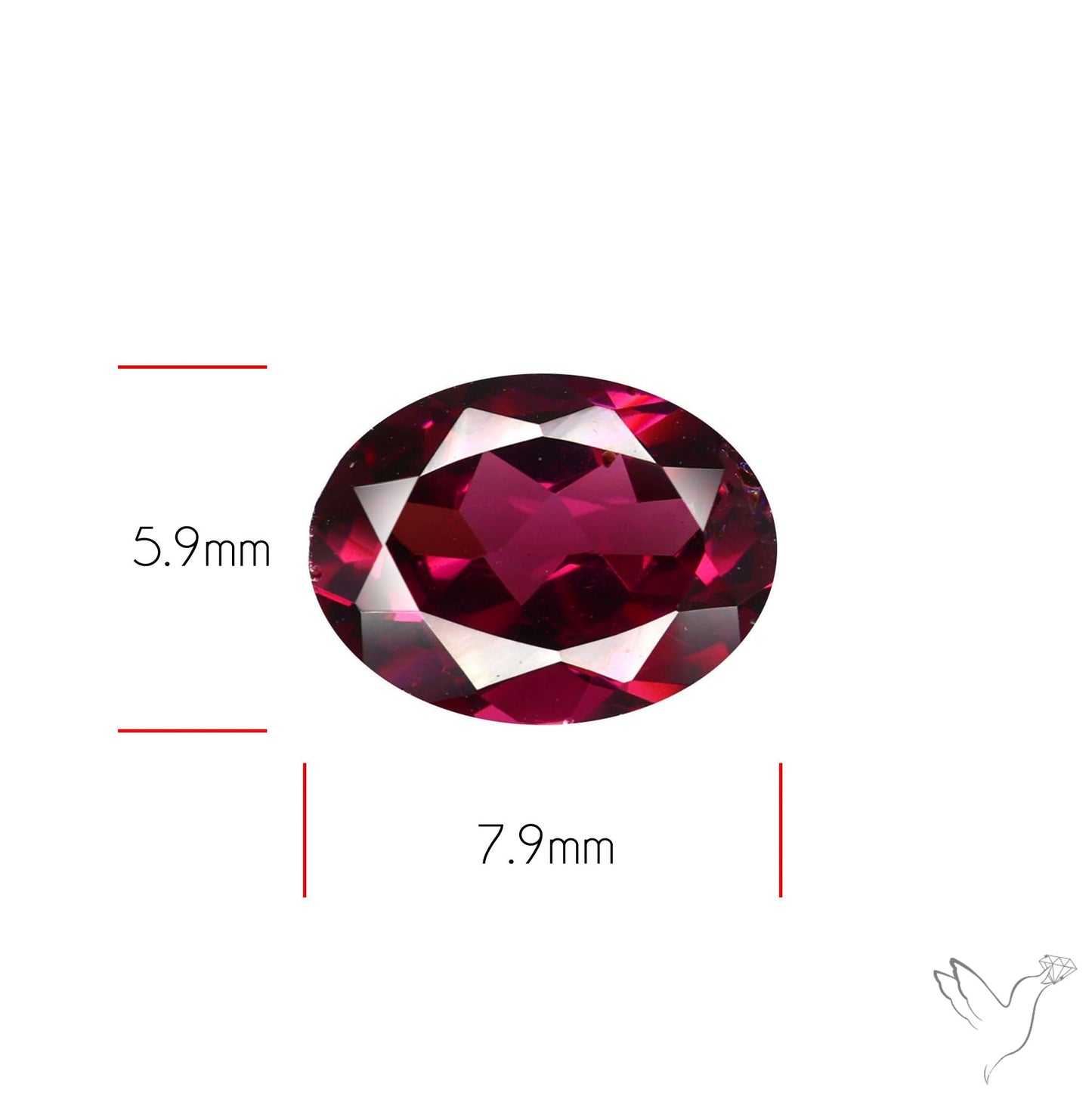 Gem Rhodolite Garnet Faceted