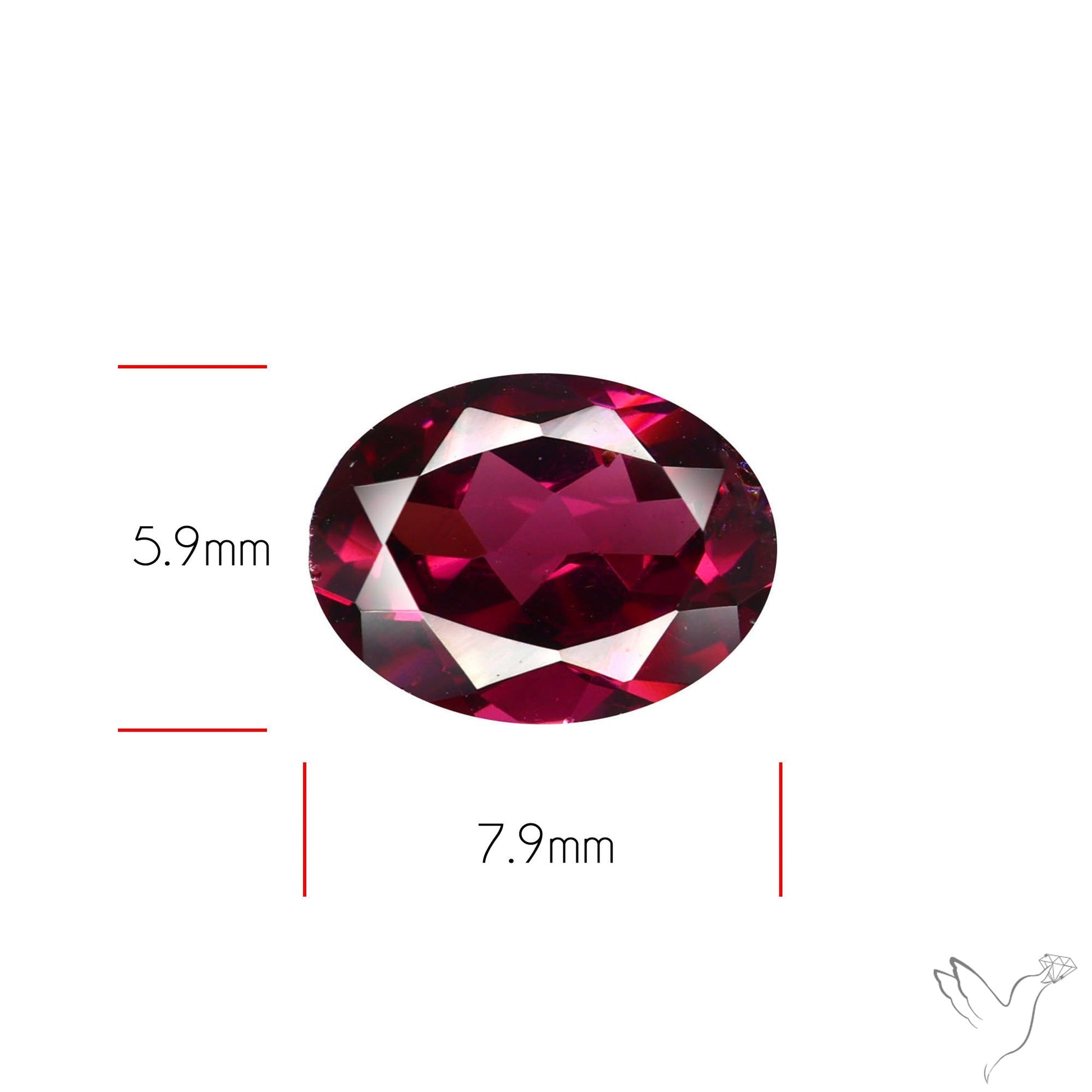 Gem Rhodolite Garnet Faceted