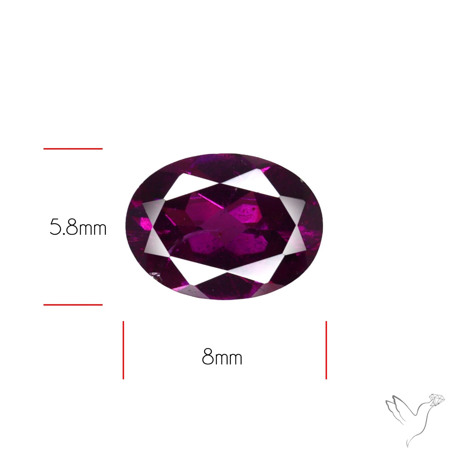 Gem Rhodolite Garnet Faceted