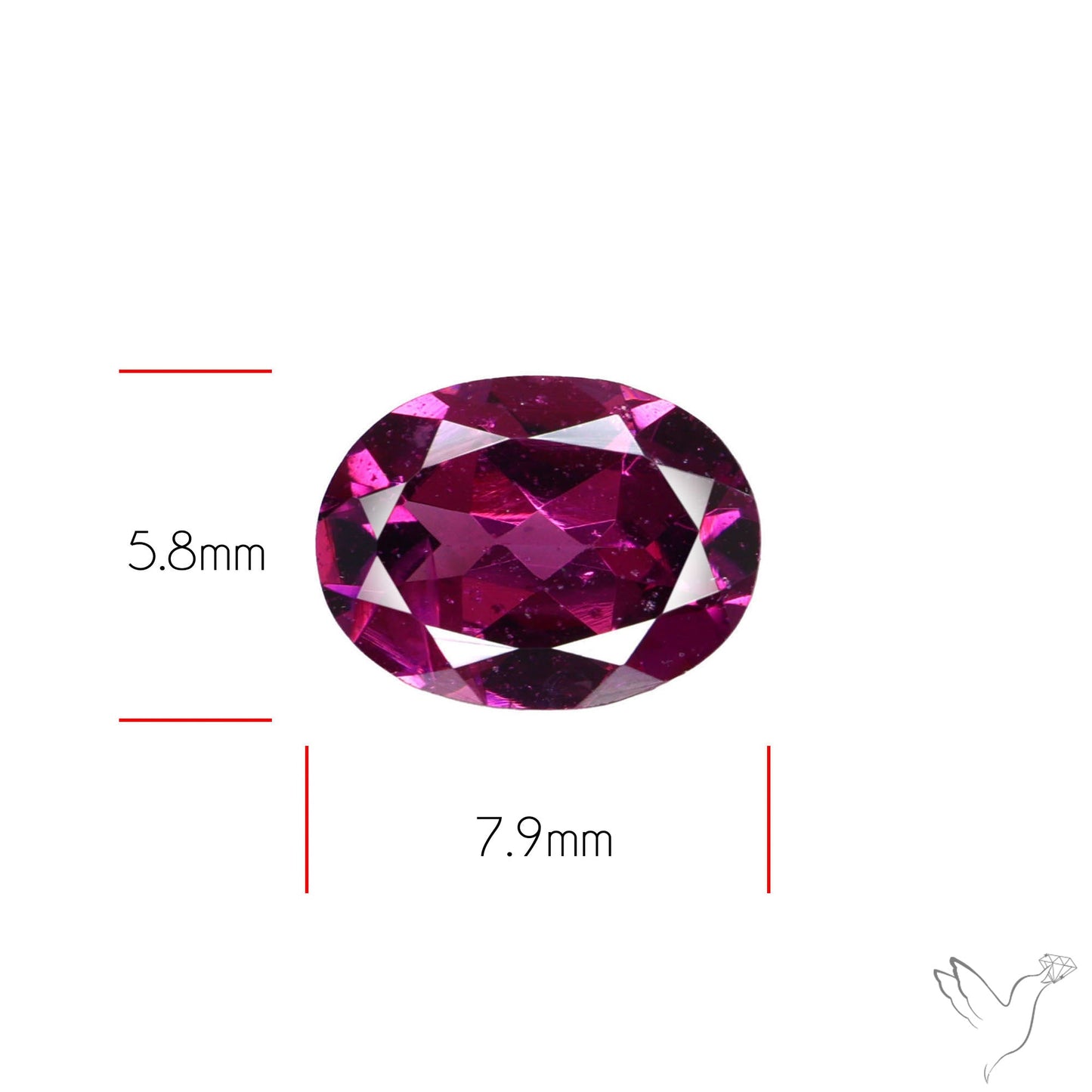 Gem Rhodolite Garnet Faceted