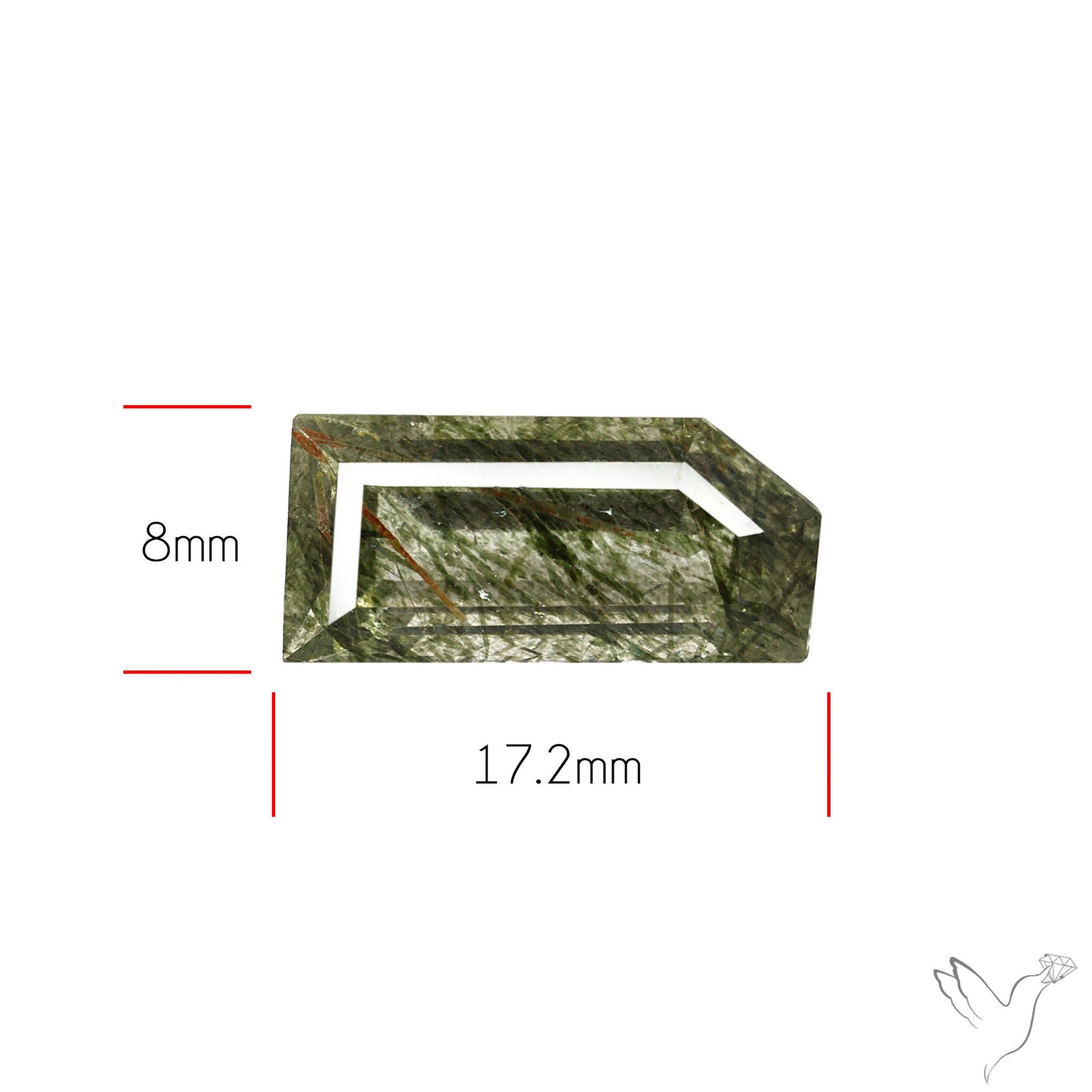 Green Rutilated Quartz Faceted