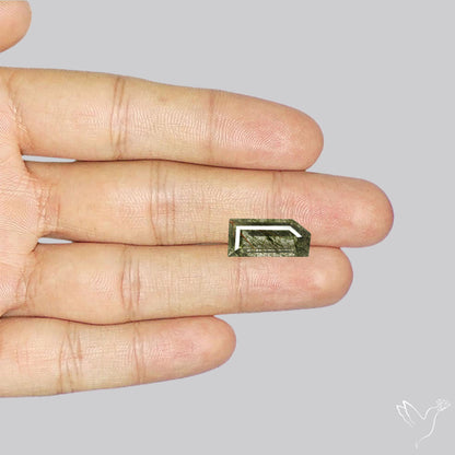 Green Rutilated Quartz Faceted