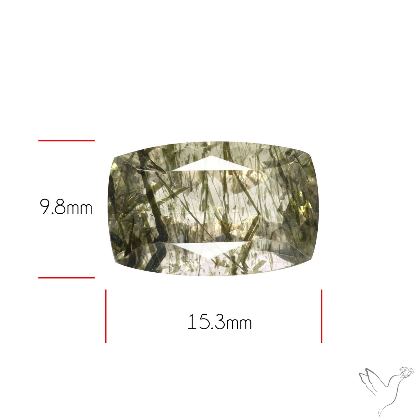 Green Rutilated Quartz Faceted