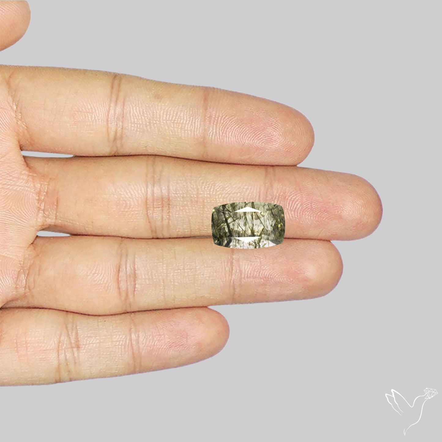 Green Rutilated Quartz Faceted