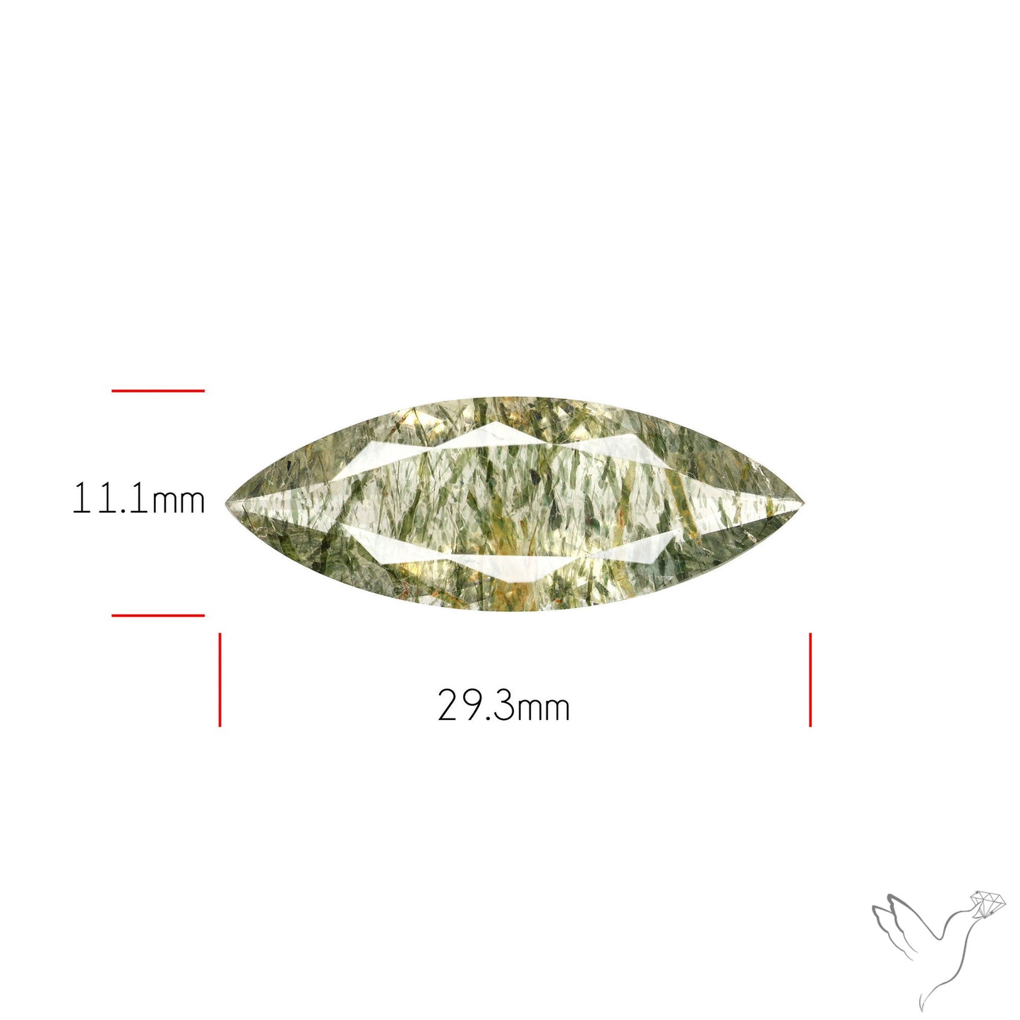 Green Rutilated Quartz Faceted