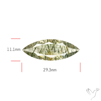 Green Rutilated Quartz Faceted