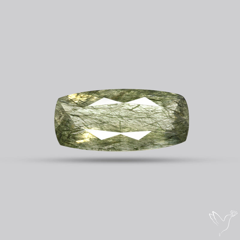 Green Rutilated Quartz Faceted