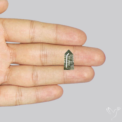 Green Rutilated Quartz Faceted