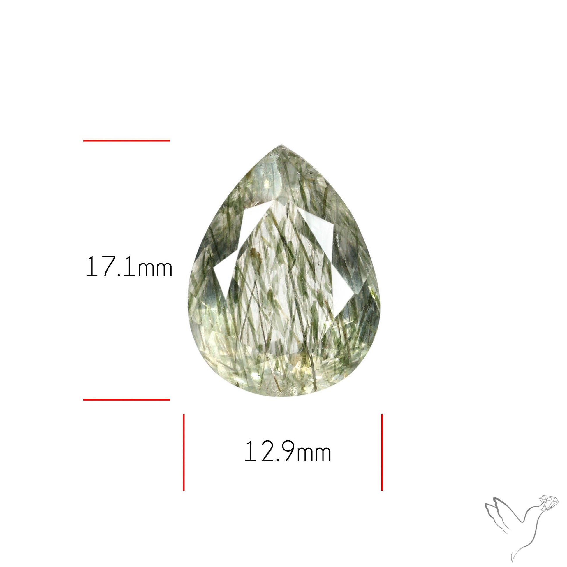 Green Rutilated Quartz Faceted