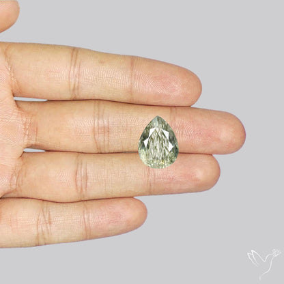 Green Rutilated Quartz Faceted