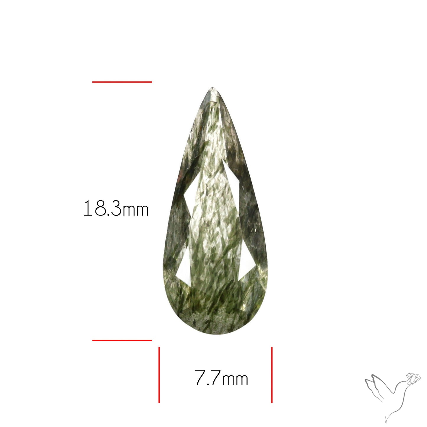 Green Rutilated Quartz Faceted