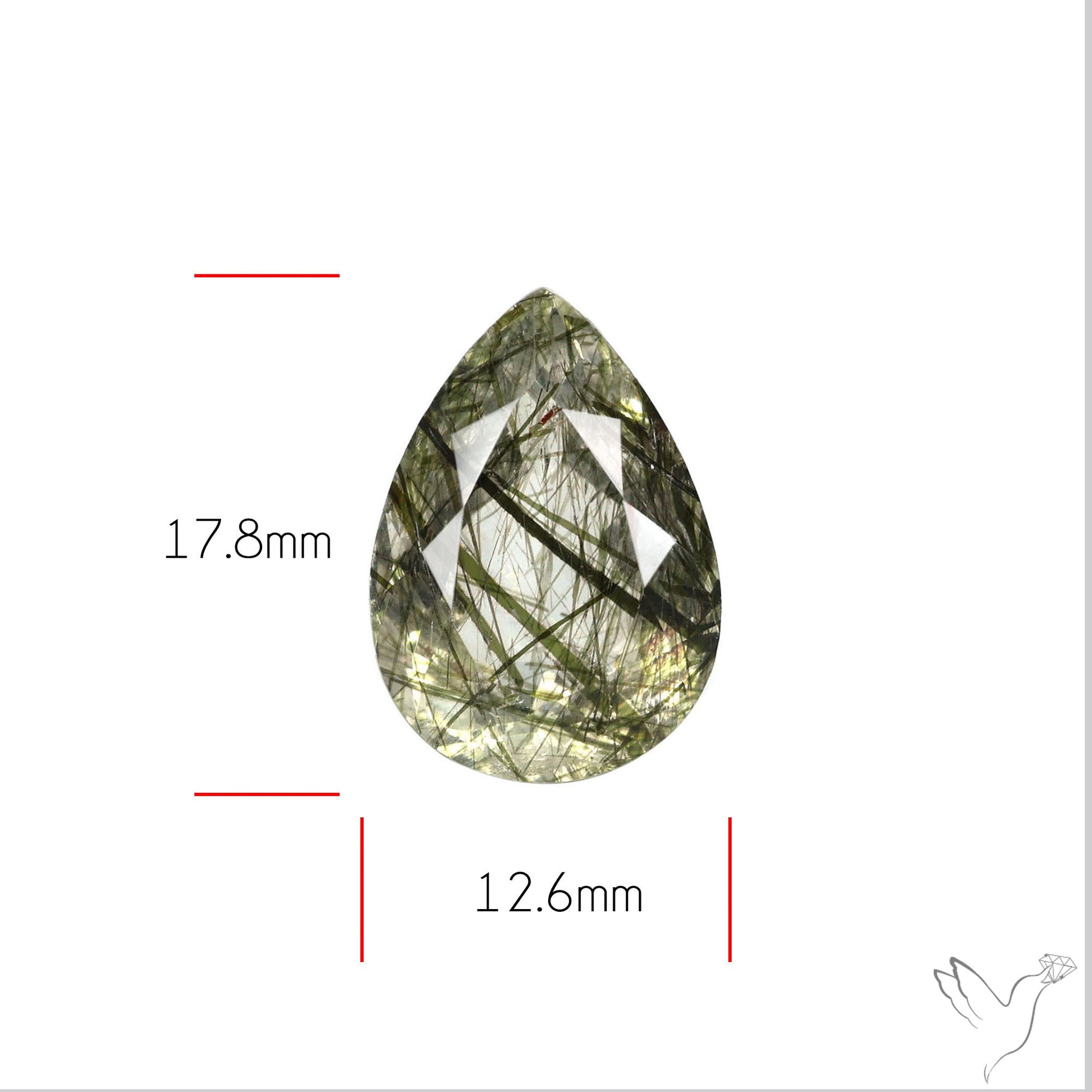 Green Rutilated Quartz Faceted