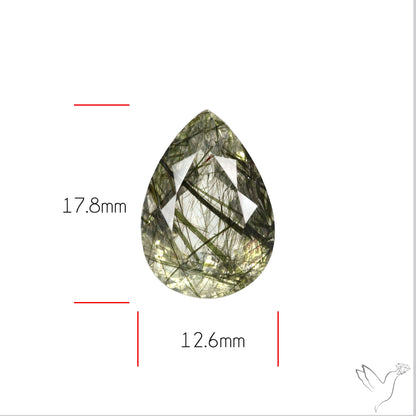 Green Rutilated Quartz Faceted
