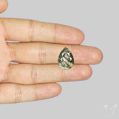 Green Rutilated Quartz Faceted