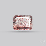 Lepidocrocite In Quartz Faceted Fine Gemstone