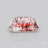 Lepidocrocite In Quartz Faceted Fine Gemstone
