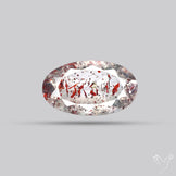 Lepidocrocite In Quartz Faceted Fine Gemstone