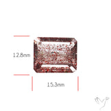Lepidocrocite In Quartz Faceted Fine Gemstone