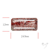 Lepidocrocite In Quartz Faceted Fine Gemstone