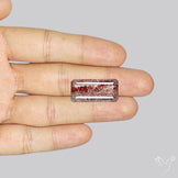 Lepidocrocite In Quartz Faceted Fine Gemstone