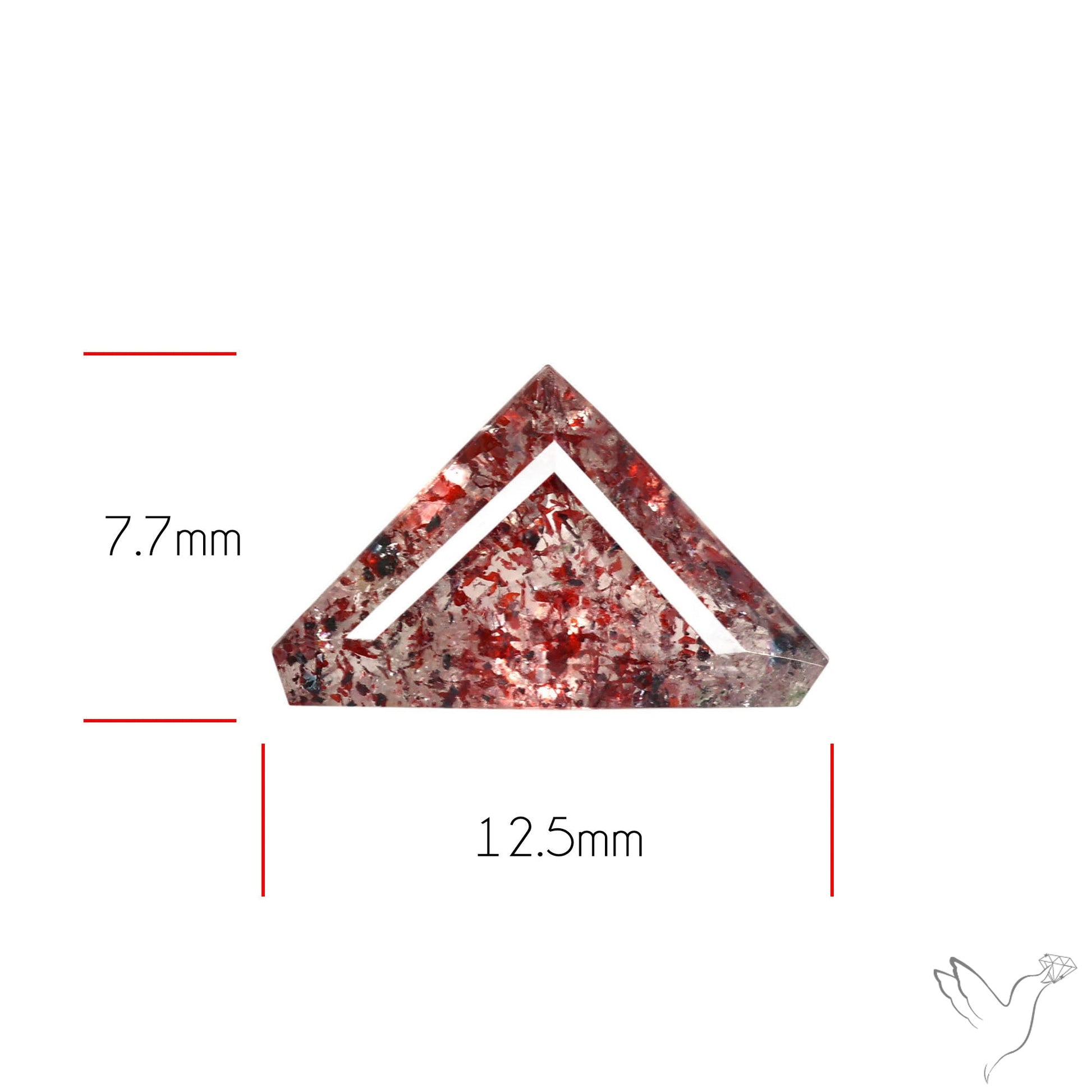 Lepidocrocite In Quartz Faceted Fine Gemstone