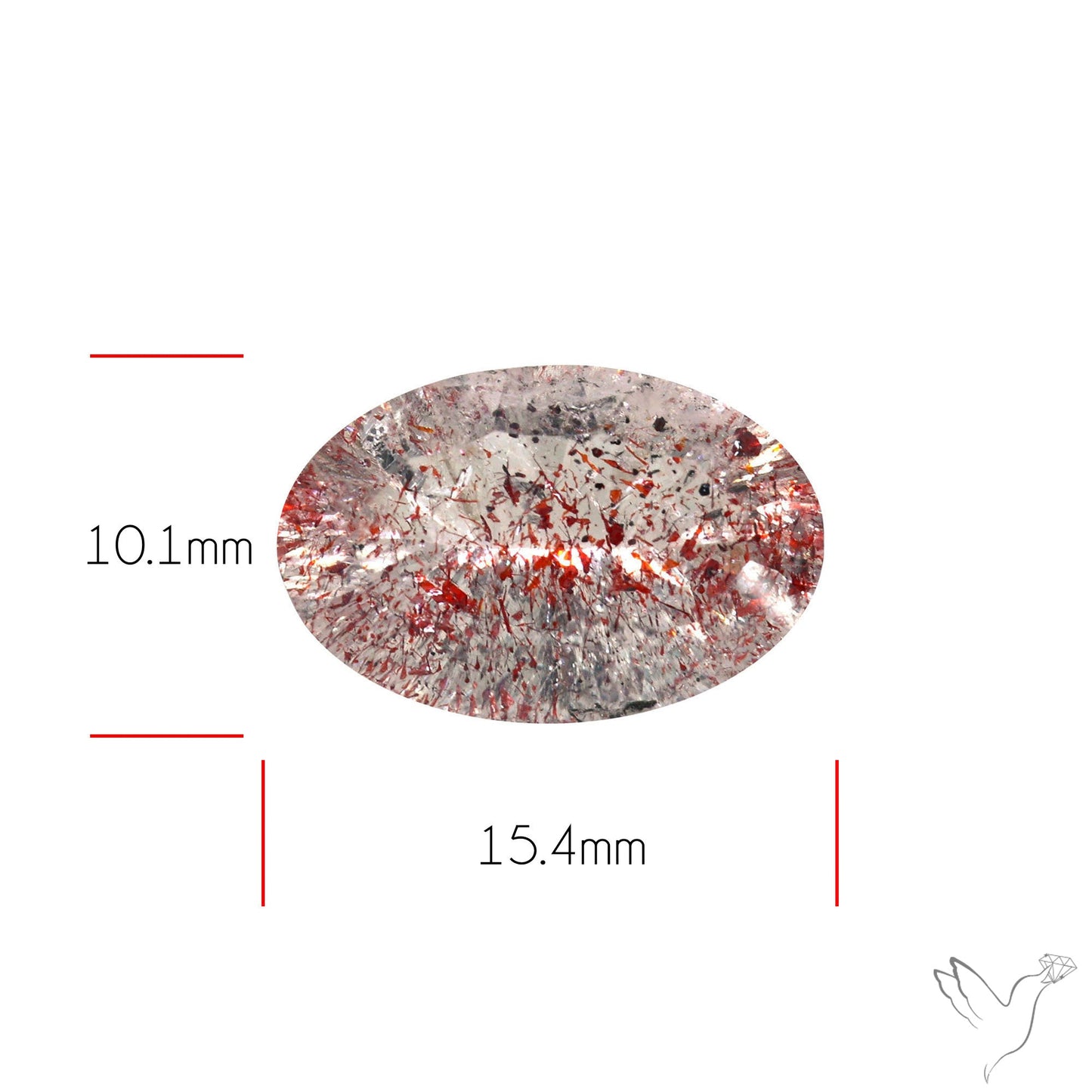 Lepidocrocite In Quartz Concave Cut