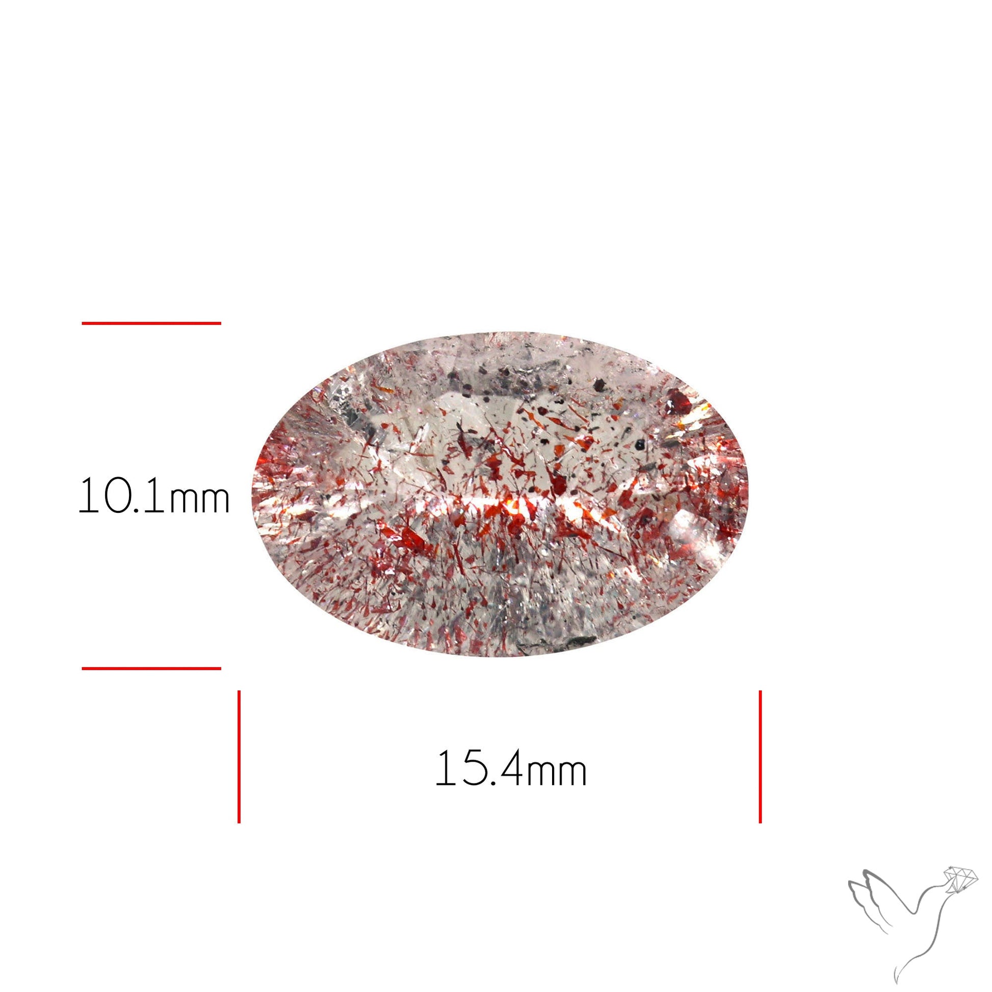 Lepidocrocite In Quartz Concave Cut