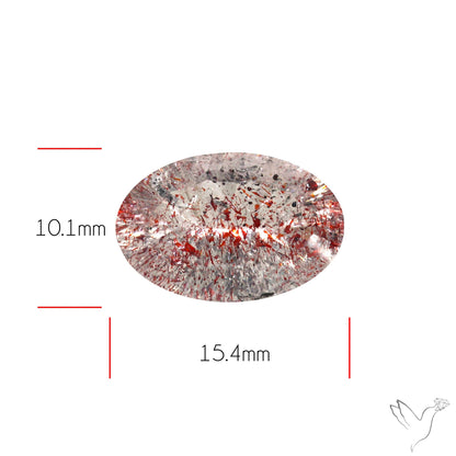 Lepidocrocite In Quartz Concave Cut