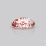 Lepidocrocite In Quartz Faceted Fine Gemstone