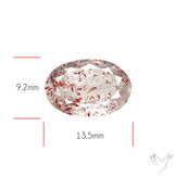 Lepidocrocite In Quartz Faceted Fine Gemstone